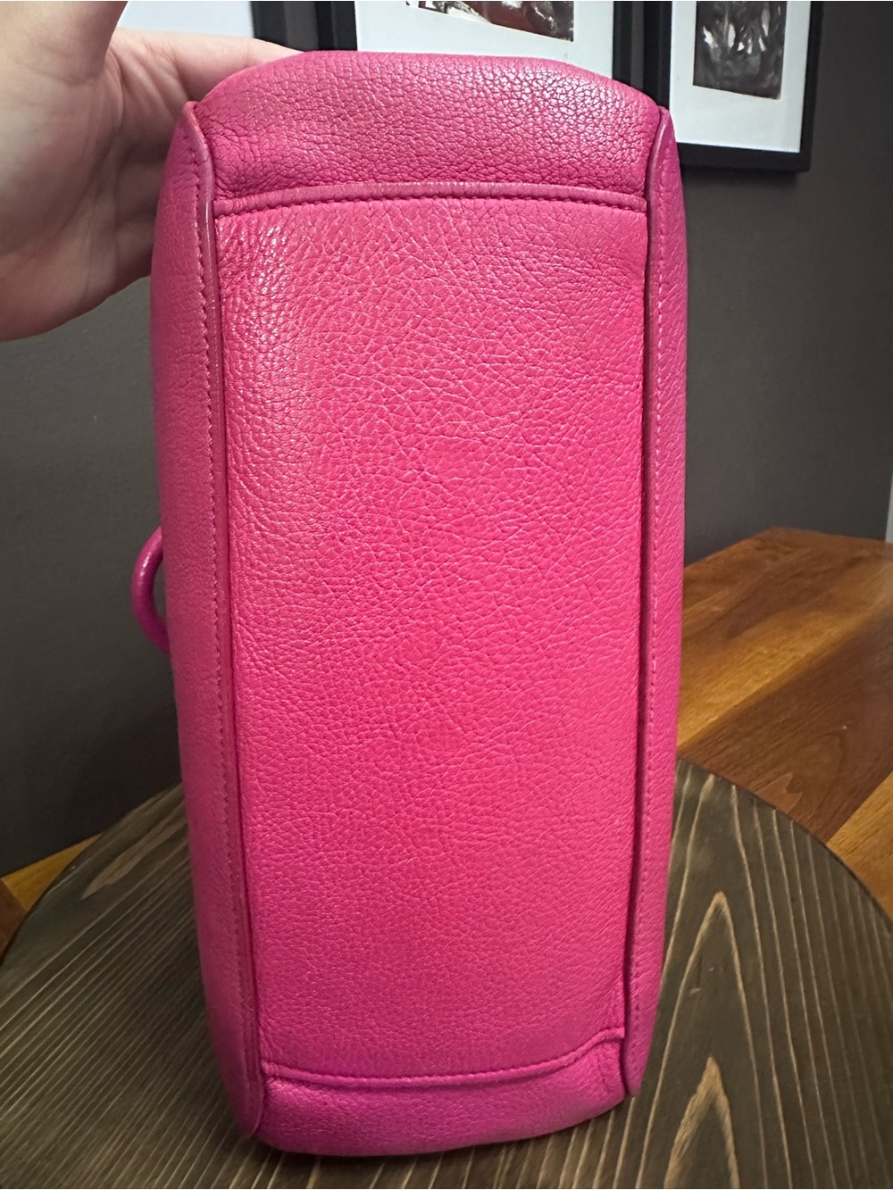 Miu Miu Pink Madras Leather Tote / Crossbody Bag - Picture 13 of 14